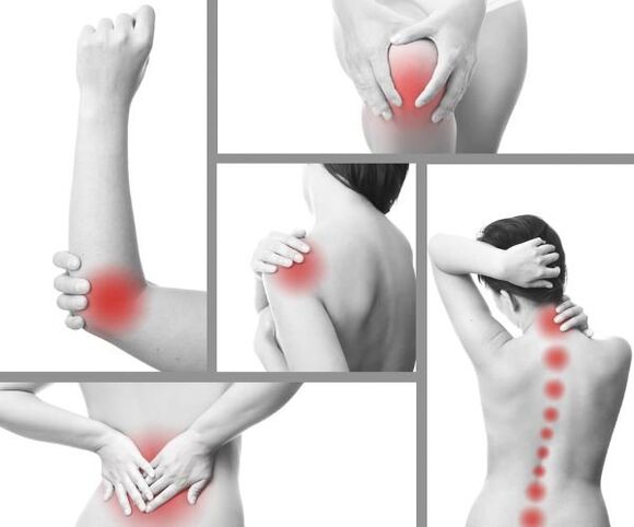 Inflammatory processes in various joints of arthritis