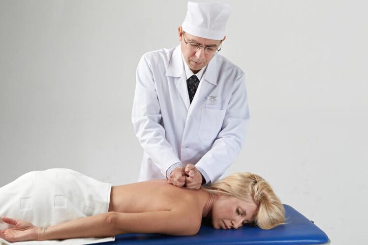 Massage cervix with osteochondrosis