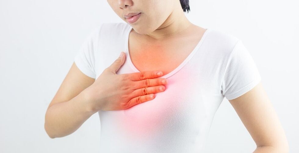 chest pain caused by osteochondrosis
