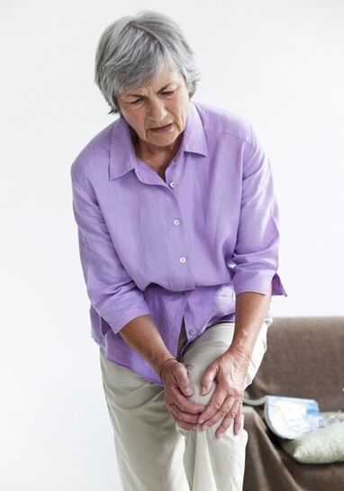 Knee pain caused by arthrosis